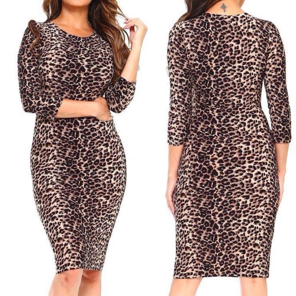 Leopard Print Bodycon Dress